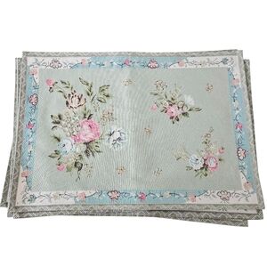 Handprint Potpourri Celadon Placemats, Set of 6